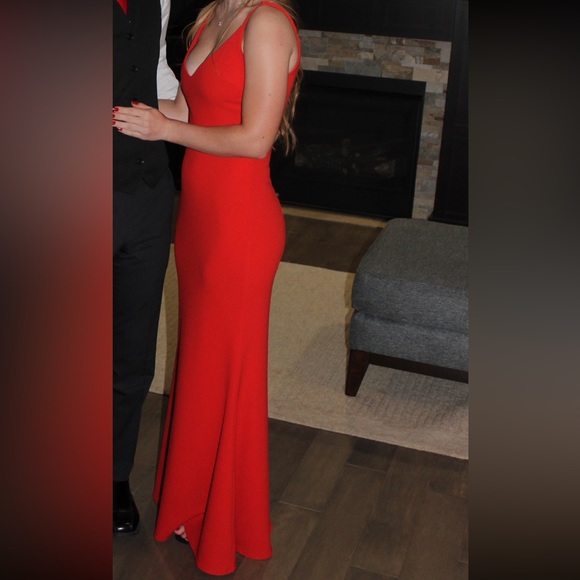 Lulu’s Red Infinite Glory Prom Dress - Picture 6 of 6